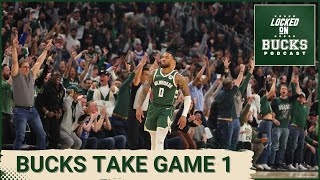 The Milwaukee Bucks take a 1-0 series lead against the Indiana Pacers with a 109