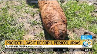 Tragedie evitată în ultimul moment. Doi copii au găsit un proiectil și au început să se joace