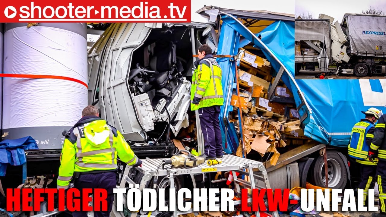 HEFTIGER TÖDLICHER LKW-UNFALLl | 🚒 3 Feuerwehren Im Einsatz 🚒 | Rettung ...