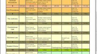 Orientation Class Schedule