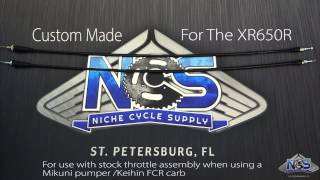 Niche Cycle Supply : Honda XR650R Push/Pull Throttle Cable Set