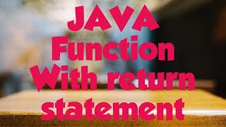 JAVA program using return statement || Hindi