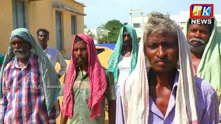 ஸ்ரீமுஷ்ணத்தில் விவசாயிகள் தலையில் துண்டை போட்டு கொண்டு வேதணை -