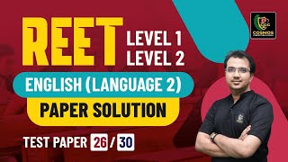 REET 2025 (Level 2nd) Paper Solution, Discussion \u0026 Answer Key | English Language 2 | Manish Sir #26