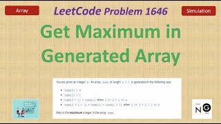 Get Maximum in Generated Array | LeetCode 1646 | Array