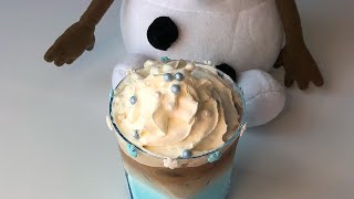 홈카페 블루라떼💙 Homecafe Blue Latte (feat. Olaf⛄️)