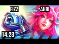 FIZZ vs AHRI (MID) | 1100+ games | KR Master | 14.23