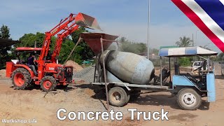 Thailand's Homemade Concrete Truck, just another of Thailand's homemade trucks getting the job done.