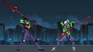 The Battle Cats - Eva 01 vs Eva 13