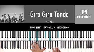 Giro Giro Tondo - (Sheet Music - Piano Solo - Piano Cover - Tutorial)