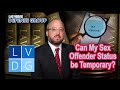 Can my sex offender status be temporary in Nevada?