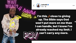 LaTruth aka Robert Hampton says he's ready to give up! Is this a cry for help? AUDIO INCLUDED!