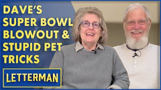 Dave's Big Super Bowl Party & Stupid Pet Tricks | Letterman