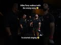 Mike Perry walkout with the wrong song (