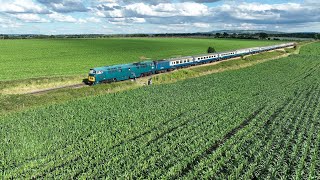 D1015 WESTERN CHAMPION hauls the the Nosh \u0026 Slosh railtour. HEAR those MIGHTY MAYBACH ENGINES ROAR