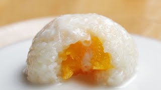 Mango-Stuffed Sticky Rice ball