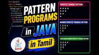 Inverted Triangle Pattern Programs in Java (Star & Number) in Tamil | FAQ IT Interview Question 2026