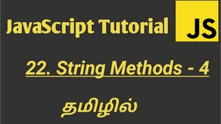 JavaScript String Methods in Tamil | JavaScript Tutorial in Tamil