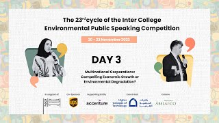 Inter College Environmental Public Speaking Competition 2023 Day 3