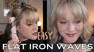 EASY FLAT IRON WAVES | How I curl my hair with a flat iron