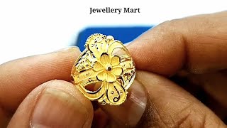 Latest light weight gold ladies rings/हल्के वज़न की सोने की लेडीज़ अंगूठियां #Ladiesring #Goldrings