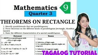 PROVING THEOREMS ON RECTANGLE Grade 9 Week 2