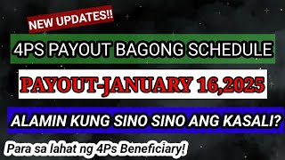 4PS CASH GRANT PAYOUT UPDATE JANUARY 16,2025,SINO ANG MGA KASALI?