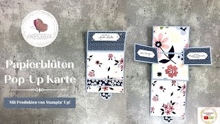 Tech-Karte Papierblüten | Stampin’ Up! | Pop up | Paper blooms pop up card