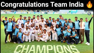Congratulations India 🔥 wishes After massive win 4th test Gabba ,pant gill Siraj ,Sundar ,Shardul
