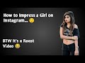 How To Impress A Girl On Instagram || roast video || Cartoon Tafri