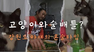 [수요혼술] 귀촌인의 혼술! 강원도 겨울은 양미리? 도루묵? 고양이와 아재의 술자리!