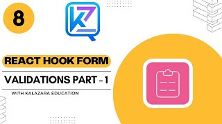 React Hook Form Tutorial - 8 - Validations Part 1