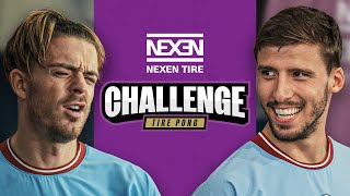 GREALISH vs DIAS: TIRE PONG! | Man City stars get Competitive! | Nexen Tire Challenge