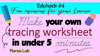 How to generate personalized name tracing worksheet in under 5 minutes