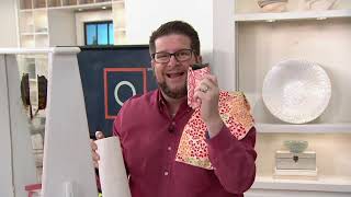 Campanelli 20-Pc Premium Microfiber Patterned Mitt and Towel Set on QVC