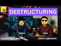 Destructuring in JavaScript EXPLAINED Simply 💡 | Arrays + Objects | Must-Know for React Devs