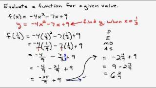 Evaluate a Function at Given Values