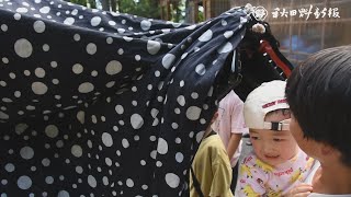 みこし行列や獅子舞、勇壮に　３年ぶりの赤田大仏祭り