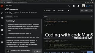 Codewars 7 kyu makeBackronym Javascript