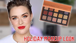 Natasha Denona Bronze Palette | Holiday Makeup Tutorial with Red Lip