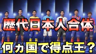 FIFAの歴代日本人選手の各能力の最高値を集めた選手は欧州14リーグのうち何ヵ国で得点王になれるのか？【FIFA22】