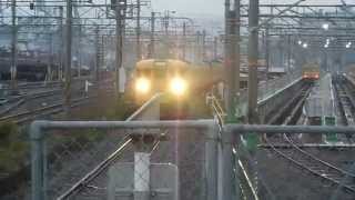 【天神川駅】115系濃黄色(広L-06編成+広L-20編成)　【HD】2014.04.28