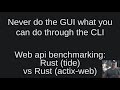 Web api benchmarking: Rust (tide) vs Rust (actix-web)