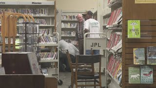 Flooding closes library