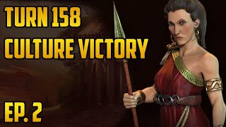 Ep. 2 Turn 158 Culture Victory - Civ 6 Gathering Storm Let's Play