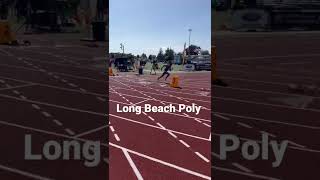 Jaelen Knox runs first leg for Long Beach Poly’s 4x400m relay #shorts