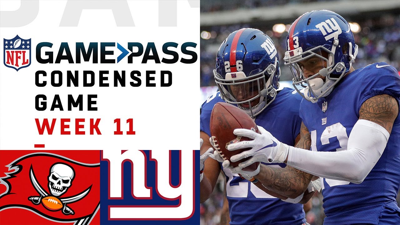 Buccaneers Vs. Giants | Week 11 NFL Game Pass Condensed Game Of The ...