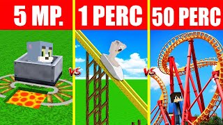 5 MÁSODPERC 1 PERC ÉS 50 PERC VIDÁMPARK ÉPÍTŐ KIHÍVÁS A MINECRAFTBAN!