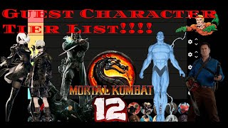 MK 12 Possible Guest Character Tier List!!! (Part one!) 100+ CHARACTERS!