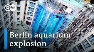 Giant aquarium burst in Berlin spills 1 million liters of water | DW News